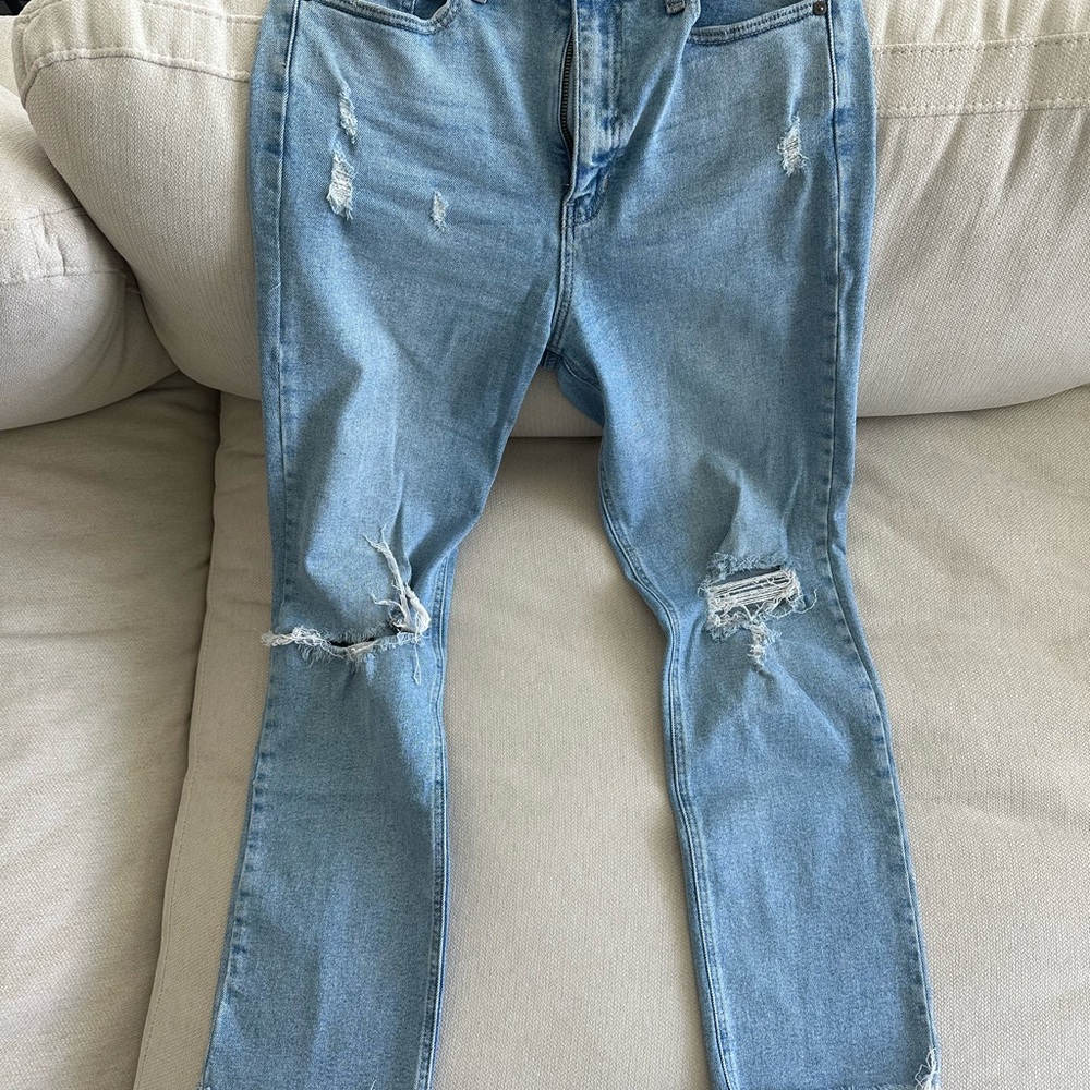 Just Black Denim, Light Blue Distressed Jeans